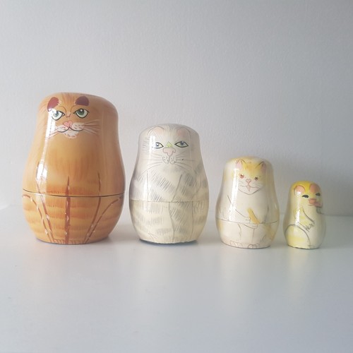 Russian dolls cats set - set, 4