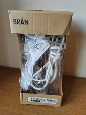 IKEA Bran Glass Table Lamp 40cm Clear Transparent Base Vintage Retro Home Decor