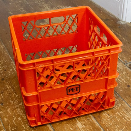 Vintage orange square plastic - vintage,