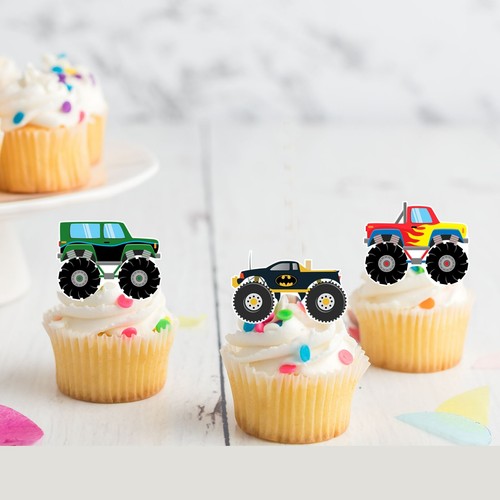 Monster trucks cars pre cut - trucks,