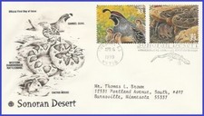 USA4 #3293d ADDR PCS ARTCRAFT FDC STR2  Sonoran Desert - Gambel Quail