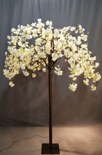 Lighted white cherry blossom - white,