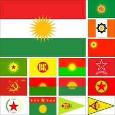 Kurdistan Party Flag Freedom HPJ KADEK KCK KDP KGK KKP Komala PCDK PJAK PYD YRK