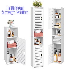 White Tall Bathroom Storage