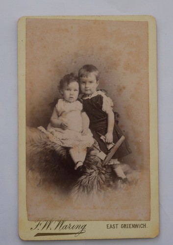 Cdv two children one - cdv,