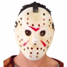 Deluxe Jason Hockey Mask Friday 13th Halloween Adult Fancy Dress Horror Costume