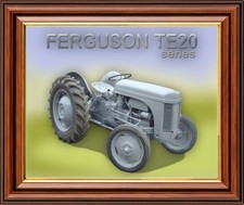 FERGUSON TE20 THE WEE GREY MARE / FERGIE TRACTOR - FRAMED PRINT / PICTURE 049-W