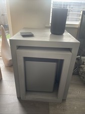 Next Solid Oak Nest Tables Painted In Laura Ashley Grey Chalk Paint Set of 2