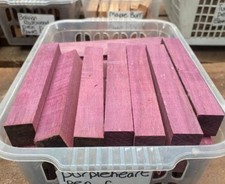 1 x Purpleheart Pen Blank 22 x 22 x 150mm / Woodturning / Exotic Hardwoods