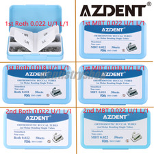 50Sets AZDENT Dental Orthodontic Buccal Tube 1st 2nd Molar Tube Roth MBT 022/018