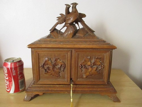 Antique black forest carved - ,