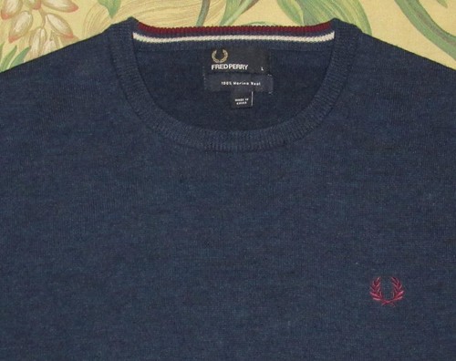Fred perry navy blue merino - navy,