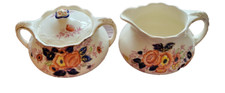 Edwardian Crown Ducal Sugar Bowl And Milk Jug Set | 'SELBY' | c1920