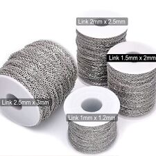 Stainless Steel Flat Cable Link Chain Necklace Real GOLD PVD Jewellery Making