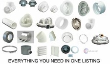 4" 100mm Duct Fitting Ventilation for Extractor Fan System Bathroom Kitchen ALL