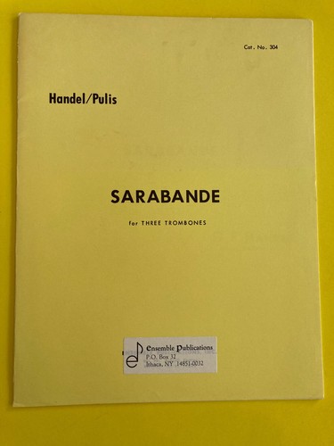 Sarabande handel arr - sarabande,, g.f.