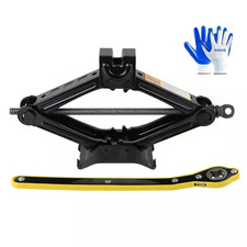 2.5 Ton Tonne Scissor Jack Lift Wind Up for Car Van Garage w/Crank Speed Handle