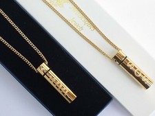 SOS NECKLACE PENDANT 30" MEDICAL EMERGENCY/ALERT/STAINLESS STEEL TALISMAN GOLD