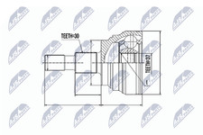N.T.Y. NPZ-ME-014.NTY Joint Kit, drive shaft for MERCEDES-BENZ