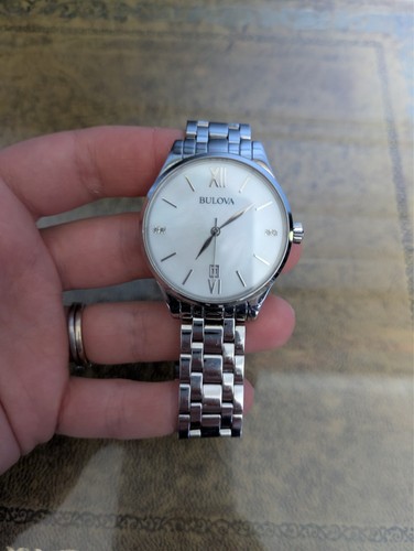 Bulova wrist watch silver - bulova,