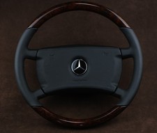 OEM Mercedes w123 w124 w201 w126 r129 wooden Steering Wheel full leather