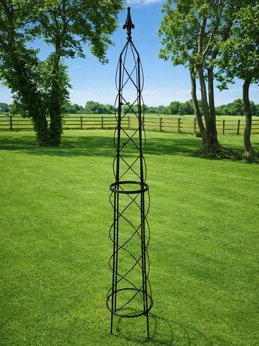 Metal garden obelisk - garden,