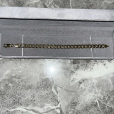 9ct Gold Curb Bracelet. 15.5