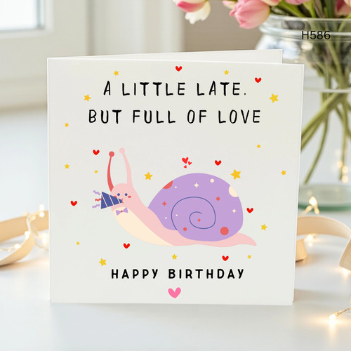 Funny belated birthday card - funny,