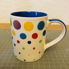 WHITTARDS Of Chelsea POLKA DOT Hand Painted Circle Spot Design COFFEE MUG
