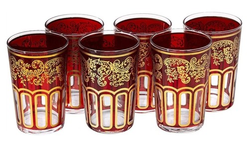 Moroccan tea glasses - tea,