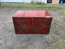 Vintage Oriental Wooden Trunk
