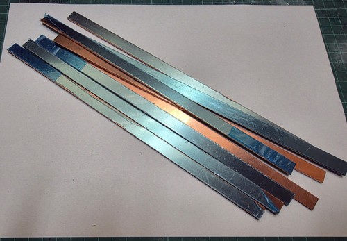Flat copper bars 2mm - flat,