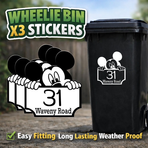 Disney mickey wheelie bin - wheelie,