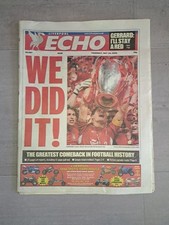 Liverpool Football Club Echo Champions League Newspaper LFC  MILAN Galatasaray 