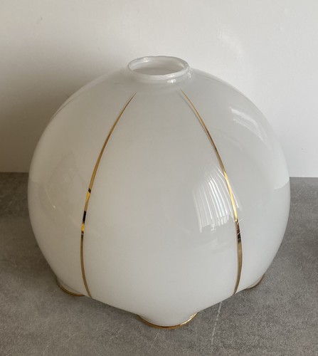Vintage milk glass globe light - glass,