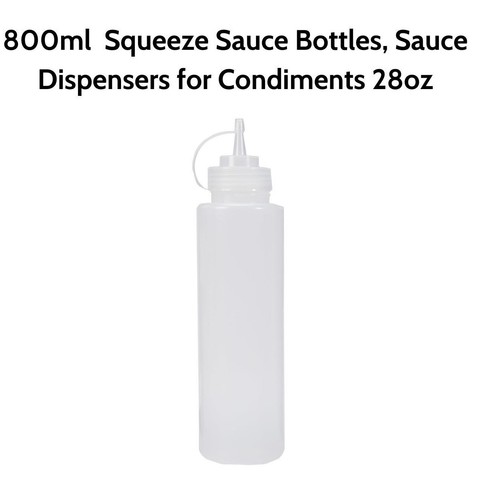 800ml squeeze sauce bottles - sauce,