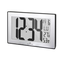 Marathon Wall Clock Panoramic Wall Clock XL Silver Black