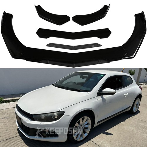 Gloss black front bumper - black,