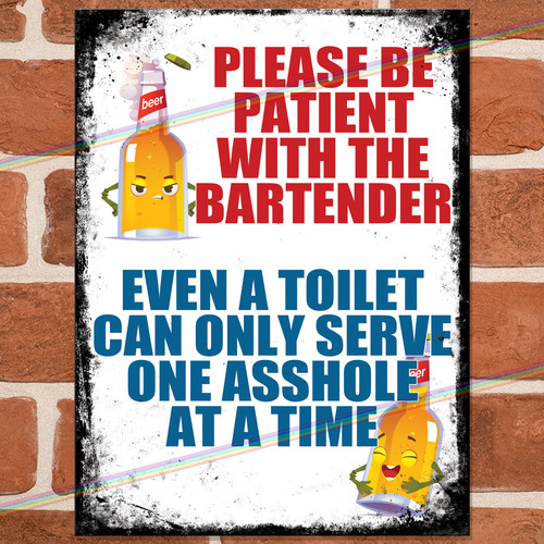 Patient bartender funny metal - bartender,