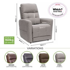 Westminster Dual Motor Riser Recliner Chair Powered Lumbar & Head USB FREE SETUP
