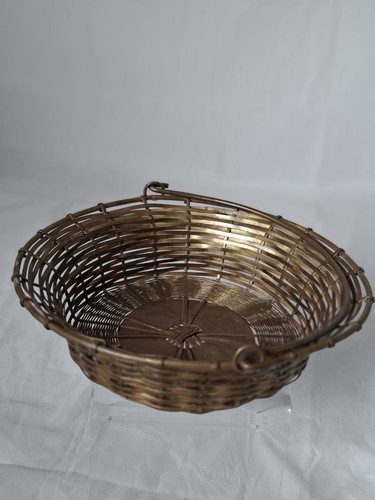 Vintage brass basket - vintage,