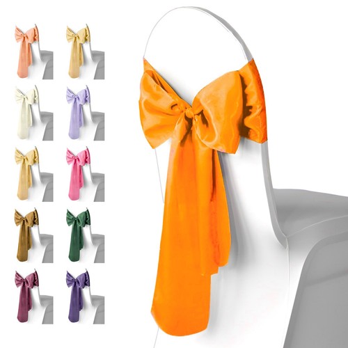 Satin chair sashes for wedding - chair,
