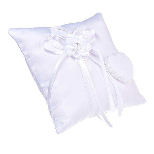 White wedding ring pillow - ring,
