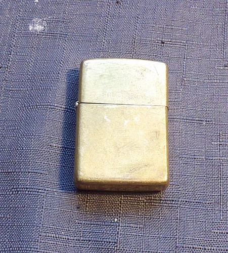 Vintage solid brass zippo - brass,