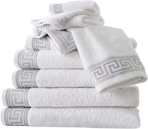 8pcs greek keys towel bale - greek,