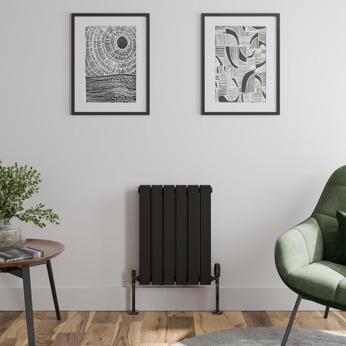 Black designer radiator - black,