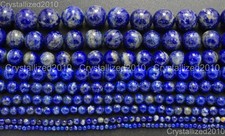 Natural Lapis Lazuli Gemstone Round Beads 2mm 3mm 4mm 6mm 8mm 10mm 12mm 15.5’‘