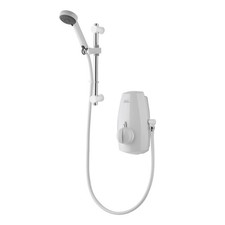 Aqualisa Aquastream Thermostatic Power Shower - White/Chrome, Pumped Gravity
