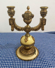 UNUSUAL ORNATE VINTAGE BRASS CANDLESTICK IN FAIR CONDITION 9 INCHES TALL