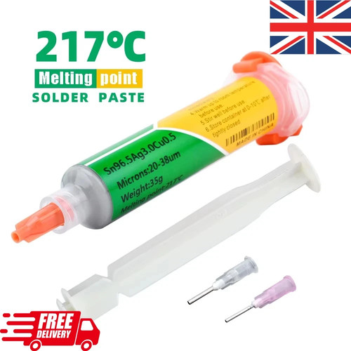 Silver solder paste needle - silver,